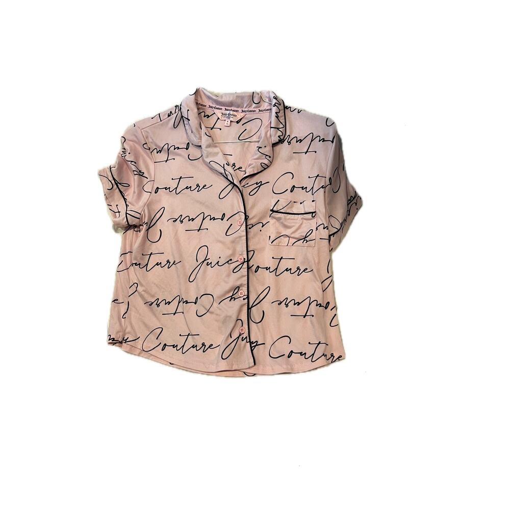 juicy Couture Button Up Sleep Shirt Womans M
